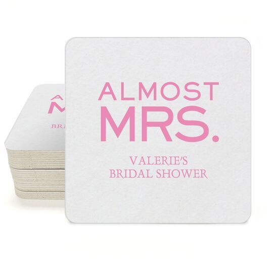 Almost Mrs. Square Coasters